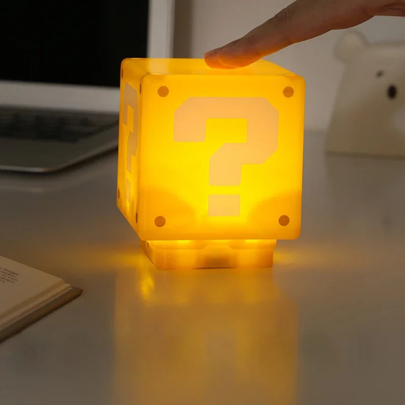 Super Mario Question Block Night Light – Iconic Glow for Gamers & Fans!