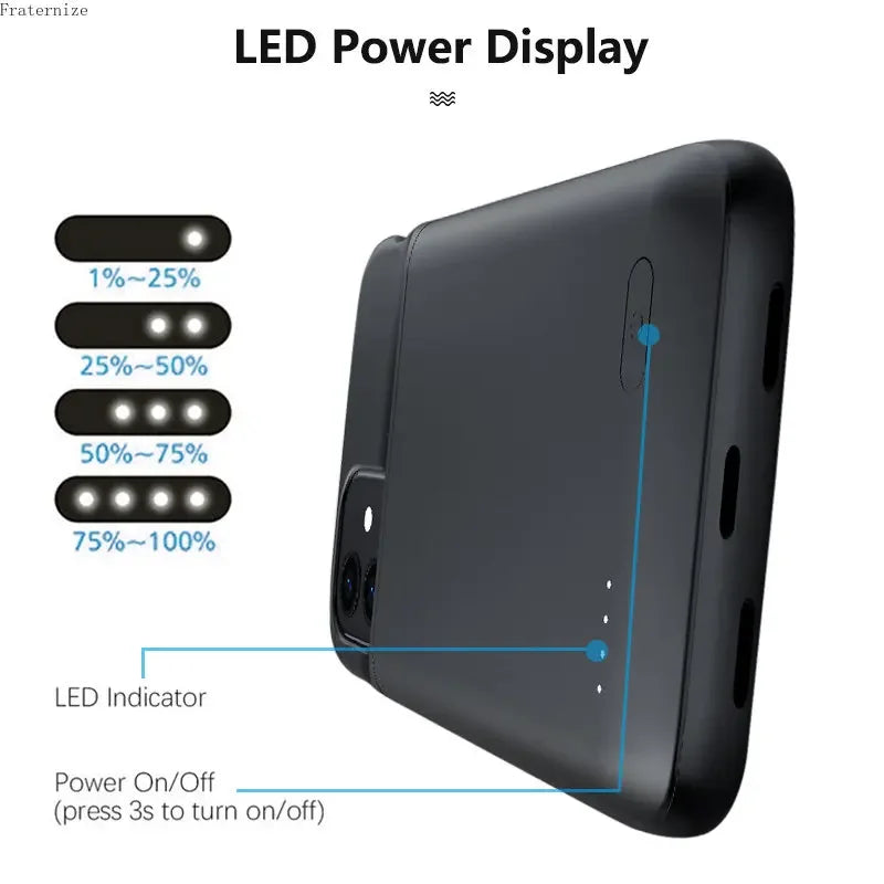 6000mAh Smart Battery Case – Double Your iPhone's Power | Trendora.es