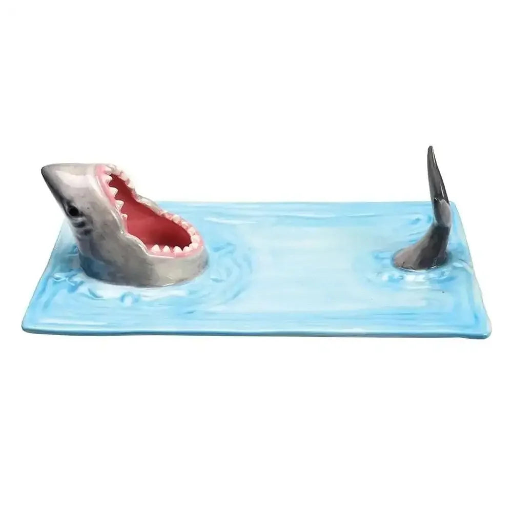 Shark Sushi Platter – Artistic Ceramic Serving Board with Anti-Slip Design