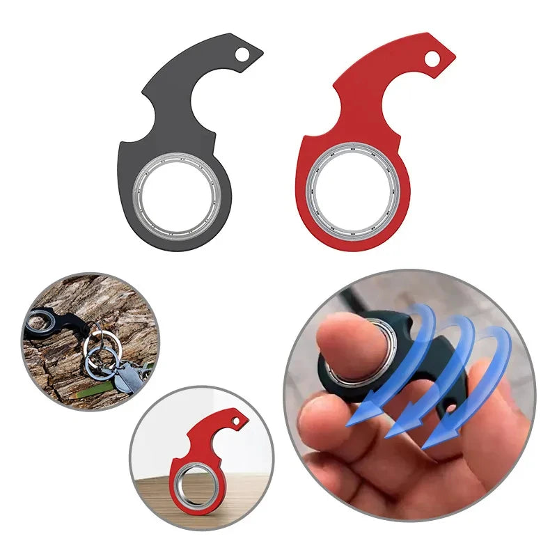 Metal O-Ring Keychain Spinner Toy for Anxiety