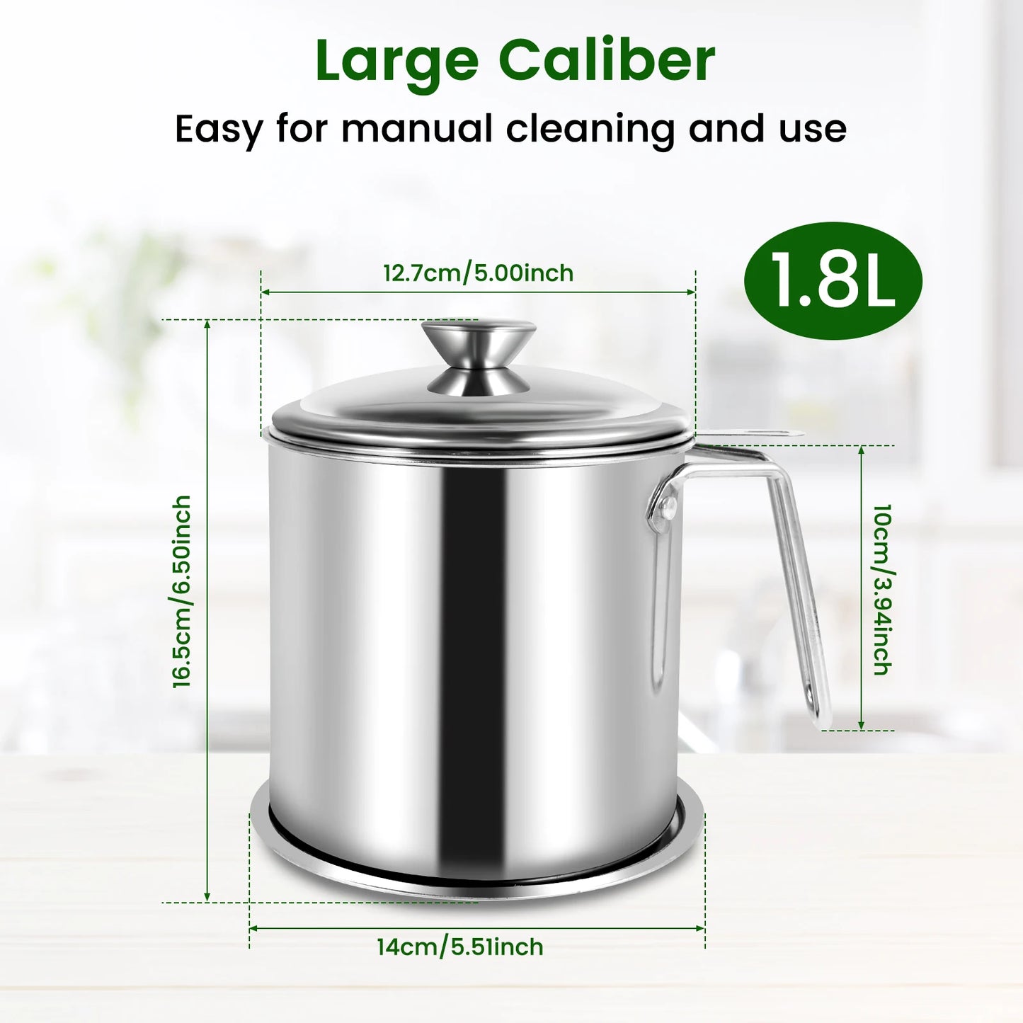 Premium 2-in-1 Oil Filter & Storage Pot