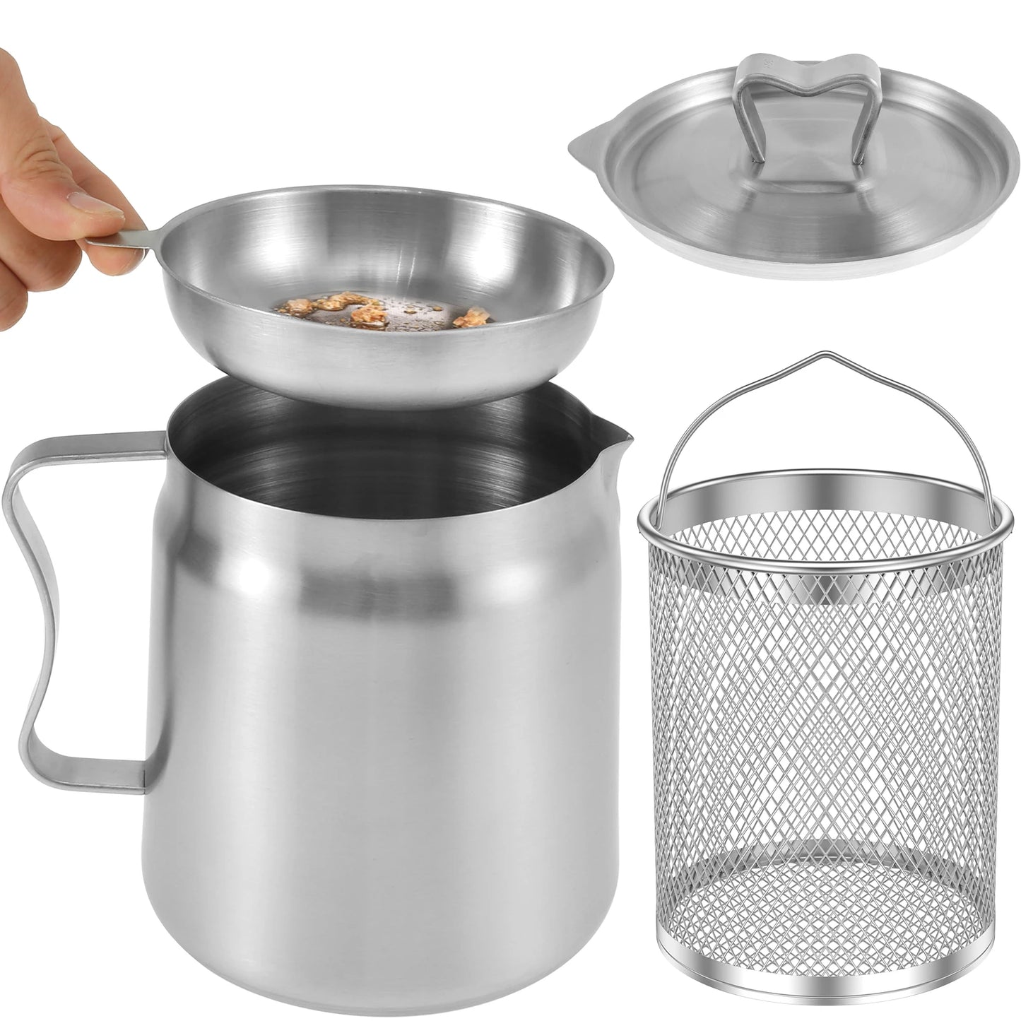 Premium 2-in-1 Oil Filter & Storage Pot