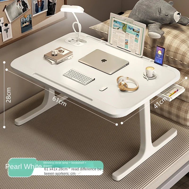 Multifunctional Folding Computer Table – Space-Saving Workstation with Wireless Charging
