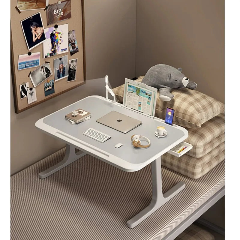 Multifunctional Folding Computer Table – Space-Saving Workstation with Wireless Charging