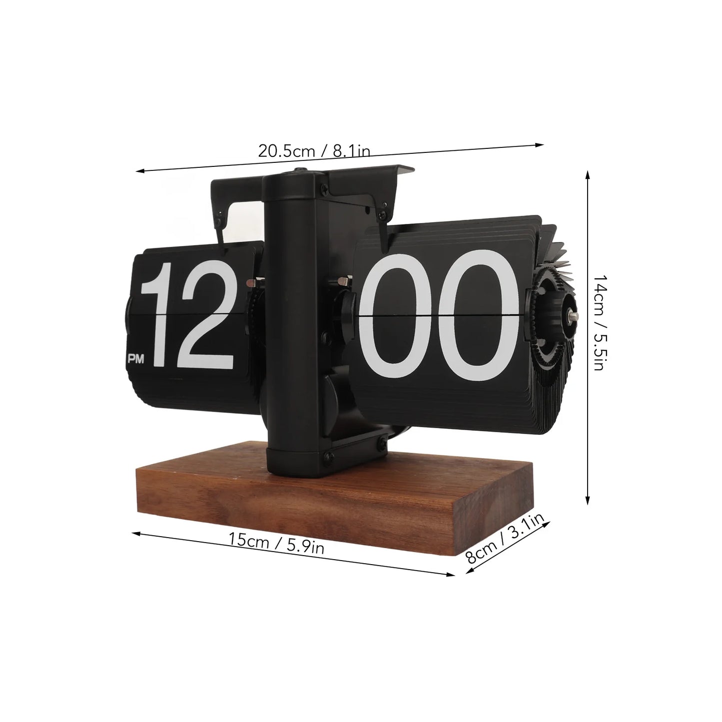 Retro Flip Down Clock – Battery Operated Vintage Mechanical Clock for Home & Office - Trendora.es