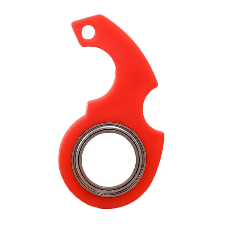 Metal O-Ring Keychain Spinner Toy for Anxiety
