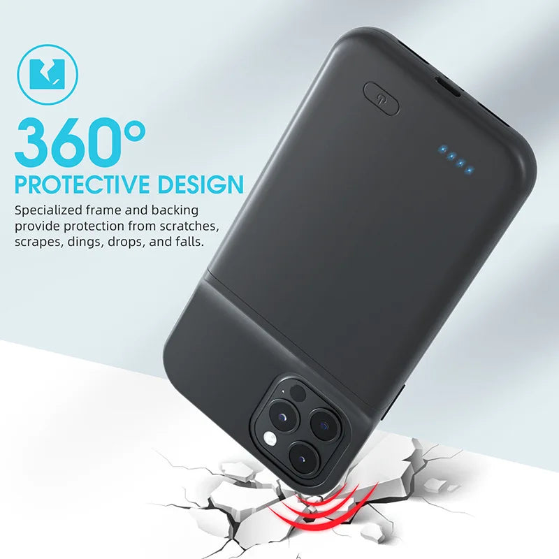 6000mAh Smart Battery Case – Double Your iPhone's Power | Trendora.es
