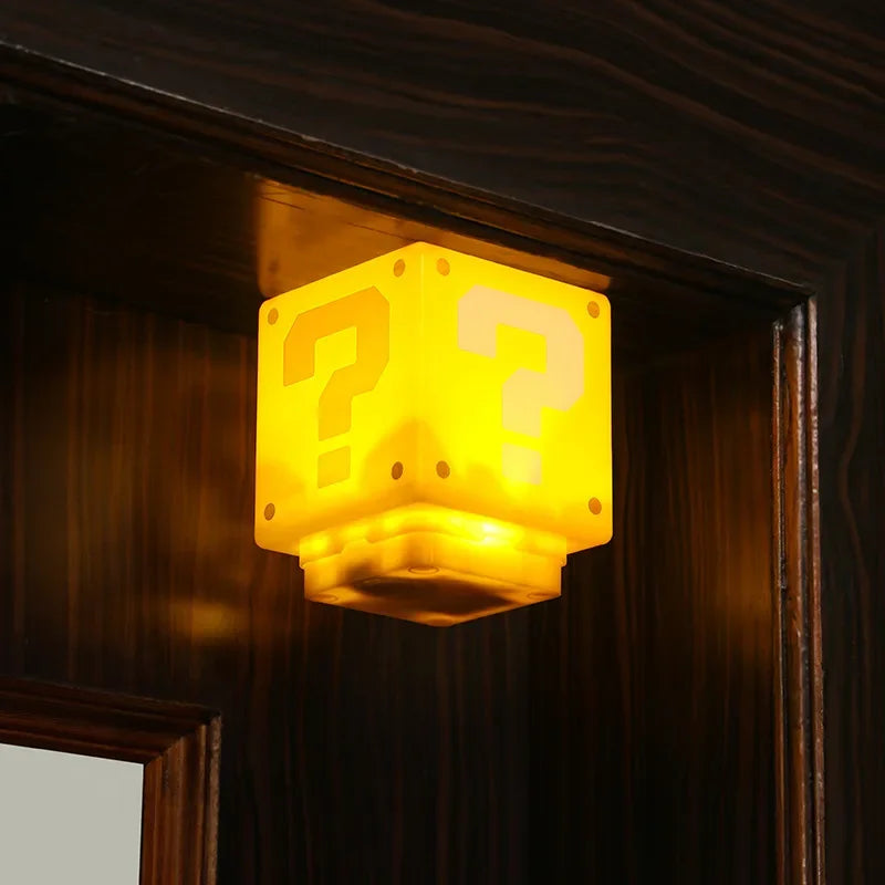 Super Mario Question Block Night Light – Iconic Glow for Gamers & Fans!