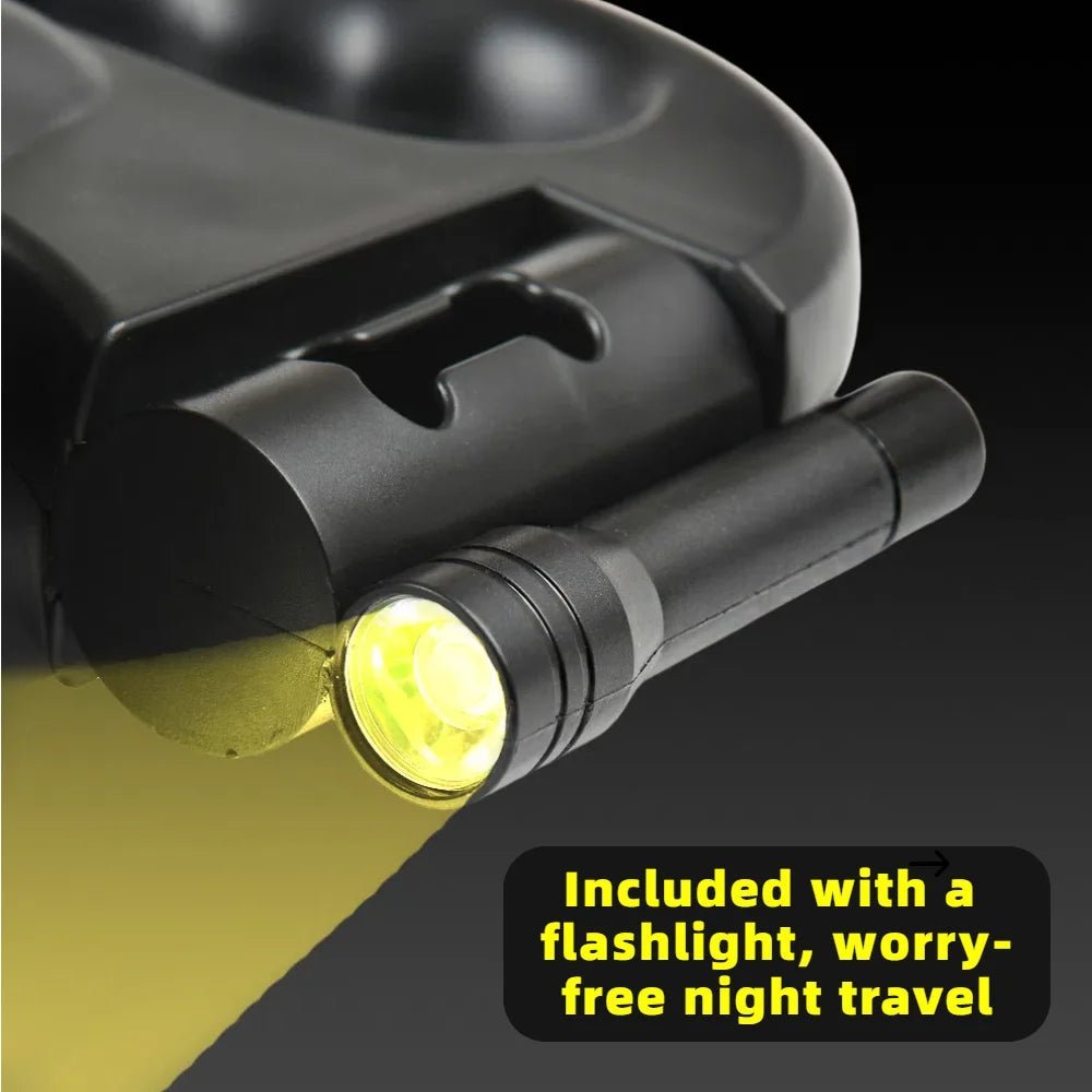 3 - in - 1 Double Head Dog Leash with Flashlight & Poop Bag Dispenser - Trendora.es