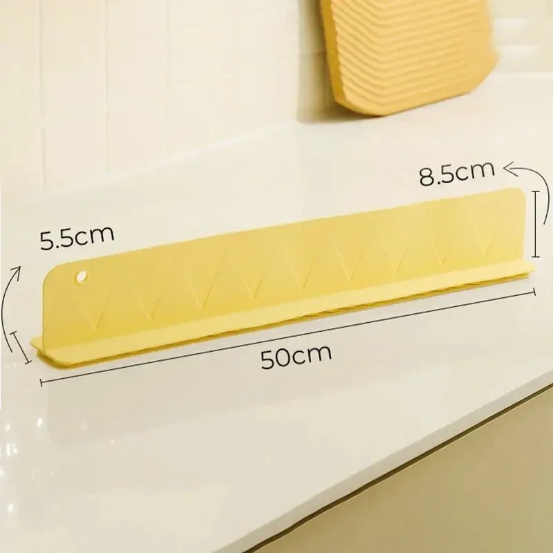 50cm Silicone Sink Baffle Splash Guard with Suction Cup Nordic Windshield Water Plate Kitchen Splash Proof Water Blocking Strip - Trendora.es