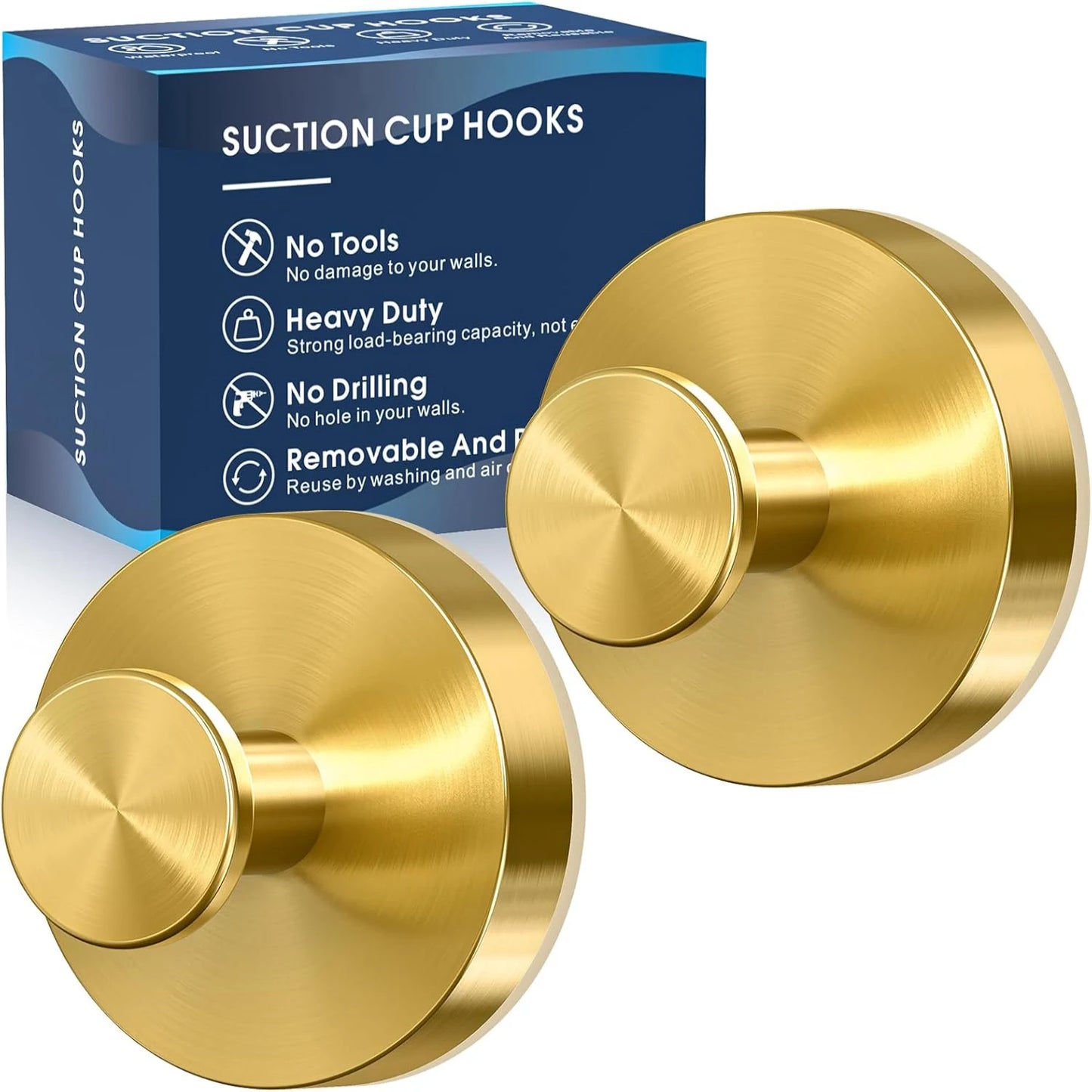 Pack of Heavy Duty Suction Hooks
