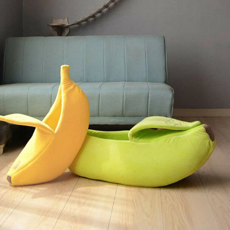 Banana Cat Bed – Whimsical Hanging Hammock for Feline Fun