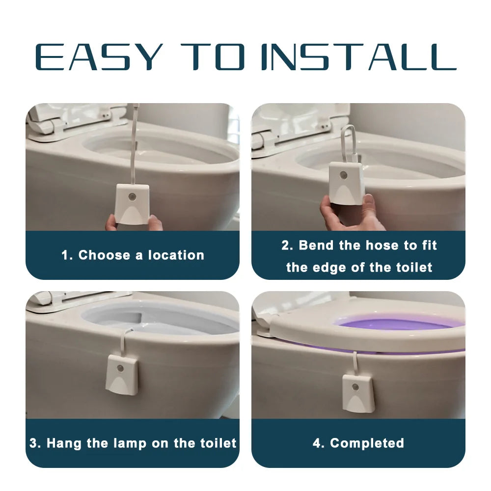 Toilet Night Lights with Star Projector and Motion Sensor - Trendora.es