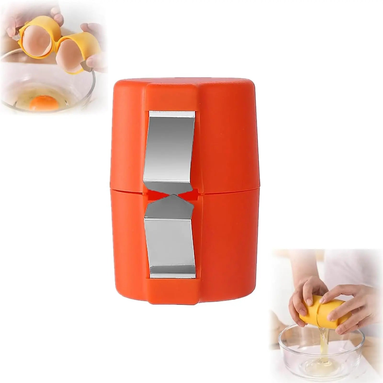 1/2pcs Egg Shell Opener Egg Cracker for Raw Eggs Hard Boiled Egg Peeler Egg Cube Egg Separator Handheld Tool Kitchen Gadgets - Trendora.es