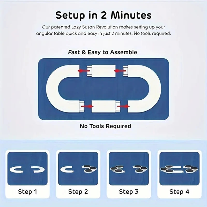 Rotating Dining Table Tray – Expandable Lazy Susan for Effortless Entertaining