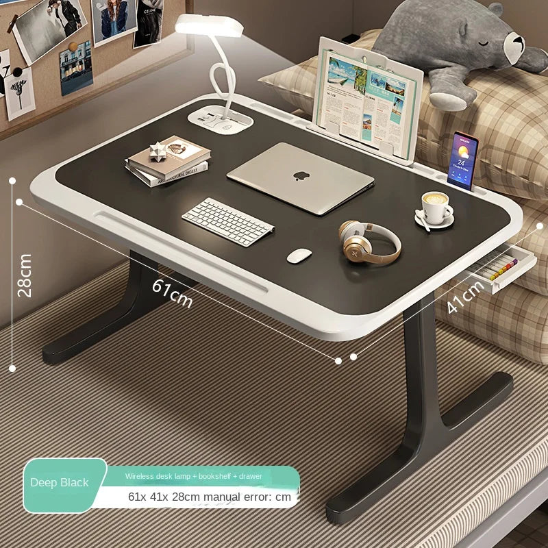Multifunctional Folding Computer Table – Space-Saving Workstation with Wireless Charging