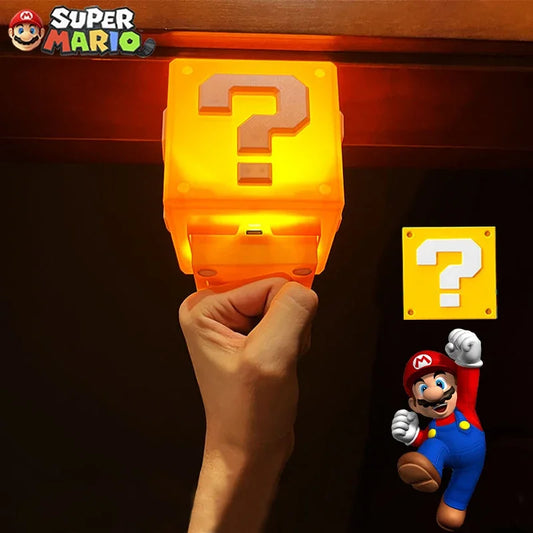 Super Mario Question Block Night Light – Iconic Glow for Gamers & Fans!
