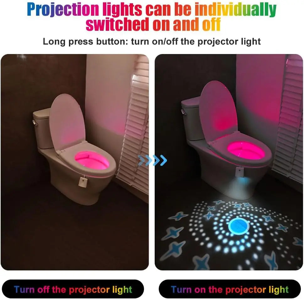 Toilet Night Lights with Star Projector and Motion Sensor - Trendora.es