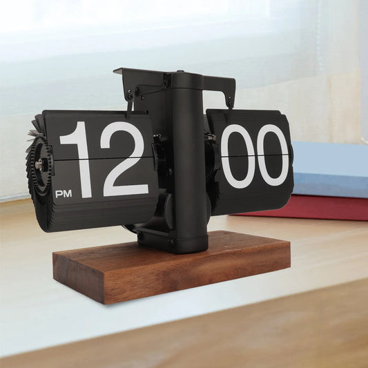 Retro Flip Down Clock – Battery Operated Vintage Mechanical Clock for Home & Office - Trendora.es