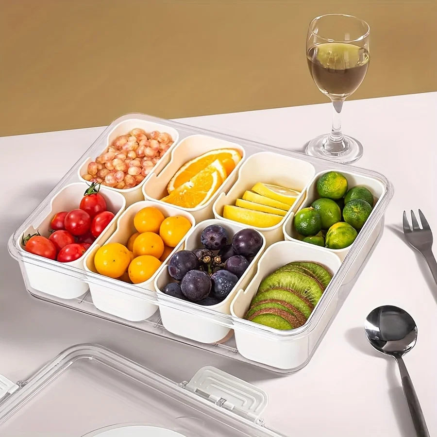 4/8-Grid Snack Organizer – All-in-One Portable Charcuterie System