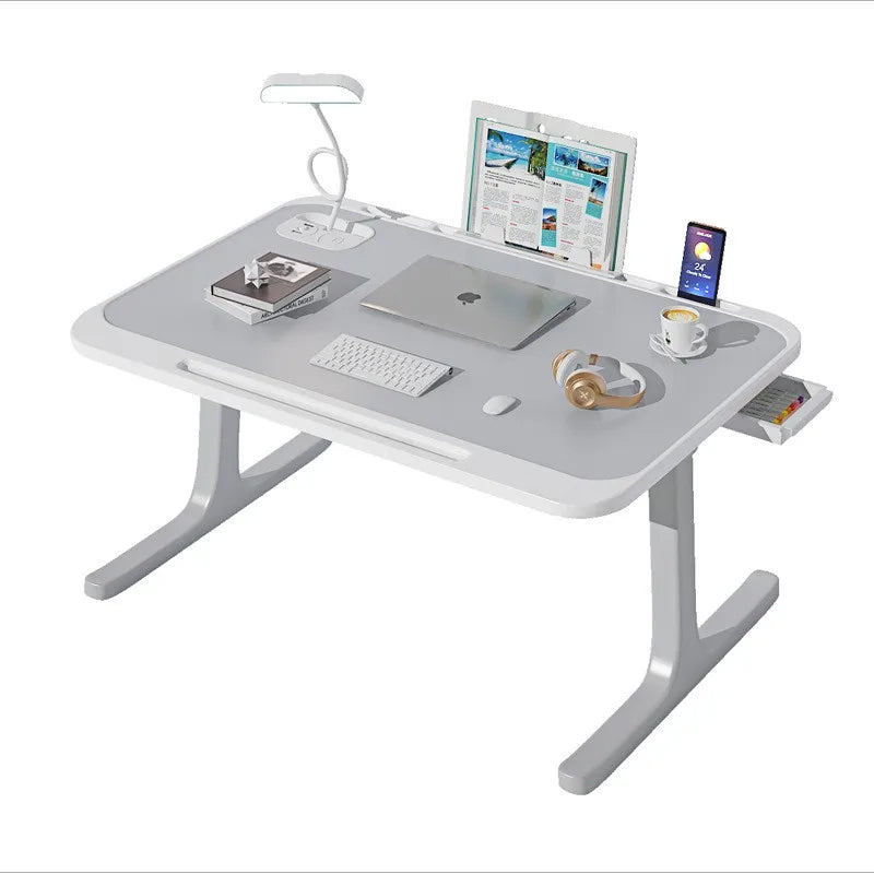 Multifunctional Folding Computer Table – Space-Saving Workstation with Wireless Charging