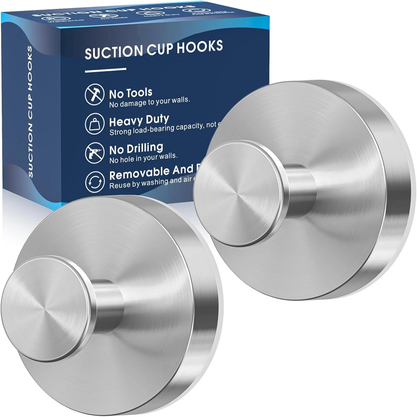 Pack of Heavy Duty Suction Hooks