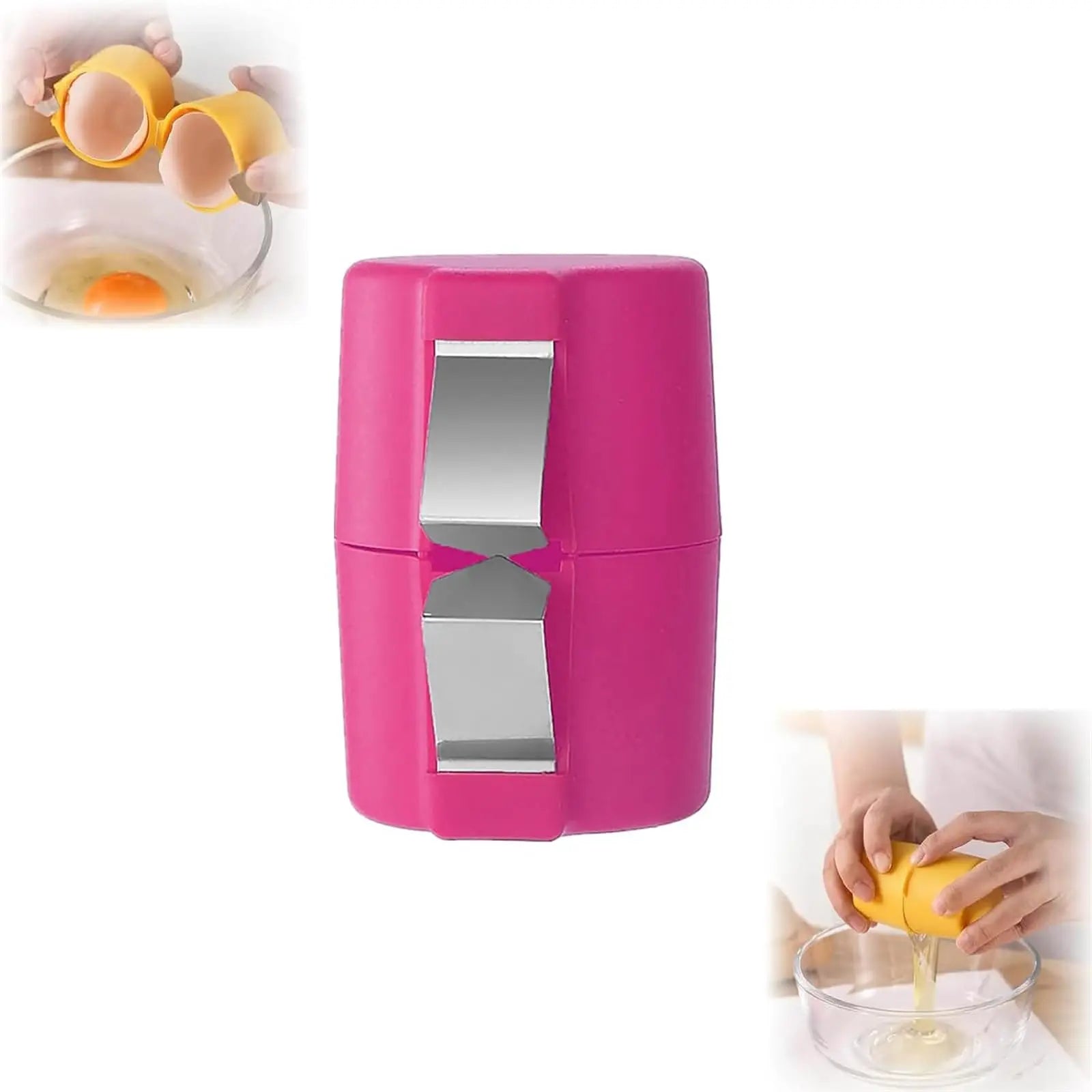 1/2pcs Egg Shell Opener Egg Cracker for Raw Eggs Hard Boiled Egg Peeler Egg Cube Egg Separator Handheld Tool Kitchen Gadgets - Trendora.es