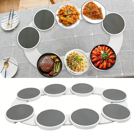 Rotating Dining Table Tray – Expandable Lazy Susan for Effortless Entertaining