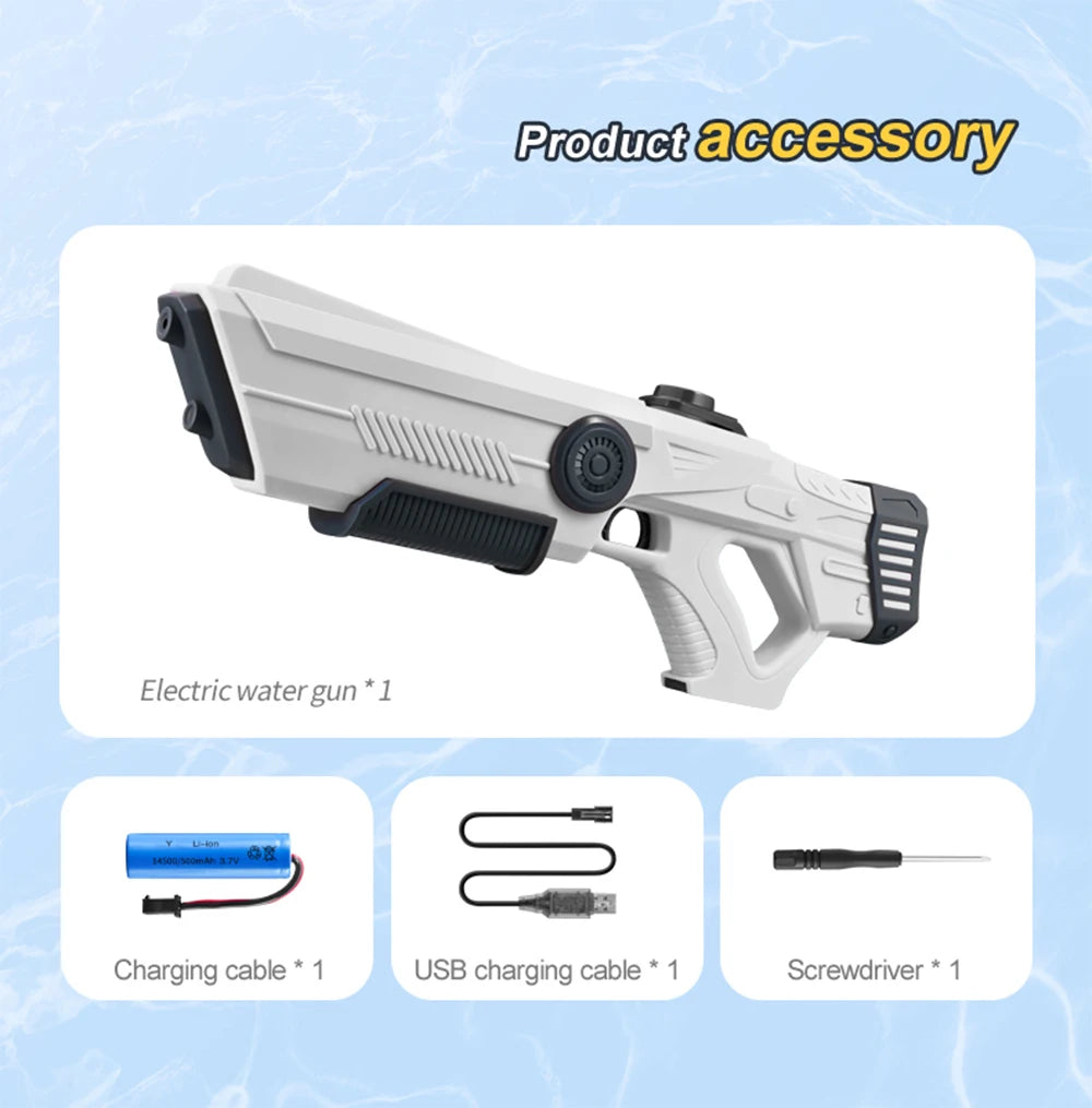 Electric Automatic Water Gun – Rechargeable and High-Pressure - Trendora.es