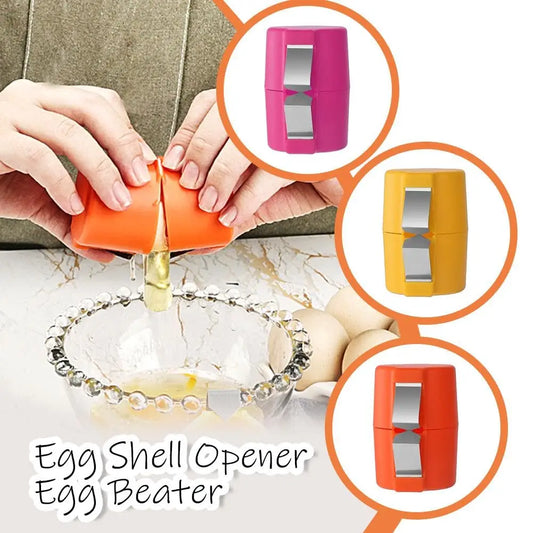 1/2pcs Egg Shell Opener Egg Cracker for Raw Eggs Hard Boiled Egg Peeler Egg Cube Egg Separator Handheld Tool Kitchen Gadgets - Trendora.es