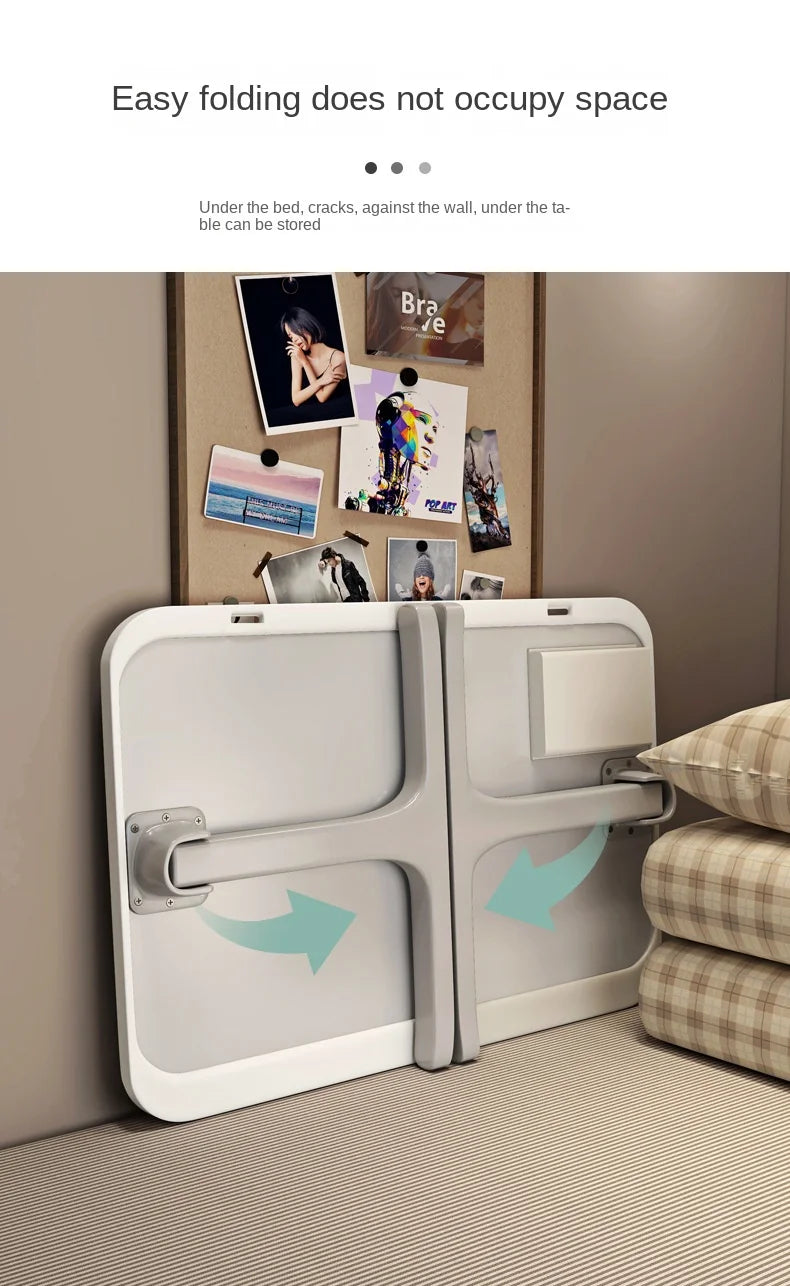 Multifunctional Folding Computer Table – Space-Saving Workstation with Wireless Charging