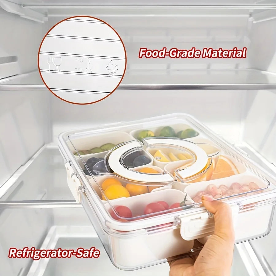 4/8-Grid Snack Organizer – All-in-One Portable Charcuterie System