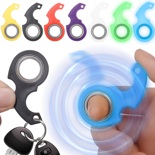 Metal O-Ring Keychain Spinner Toy for Anxiety