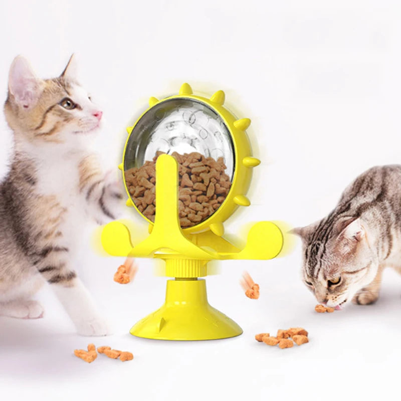 Pet Cat Feeding Interactive Wheel