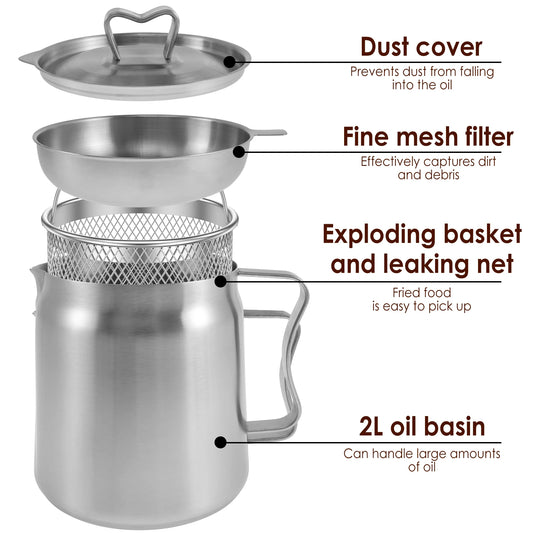 Premium 2-in-1 Oil Filter & Storage Pot