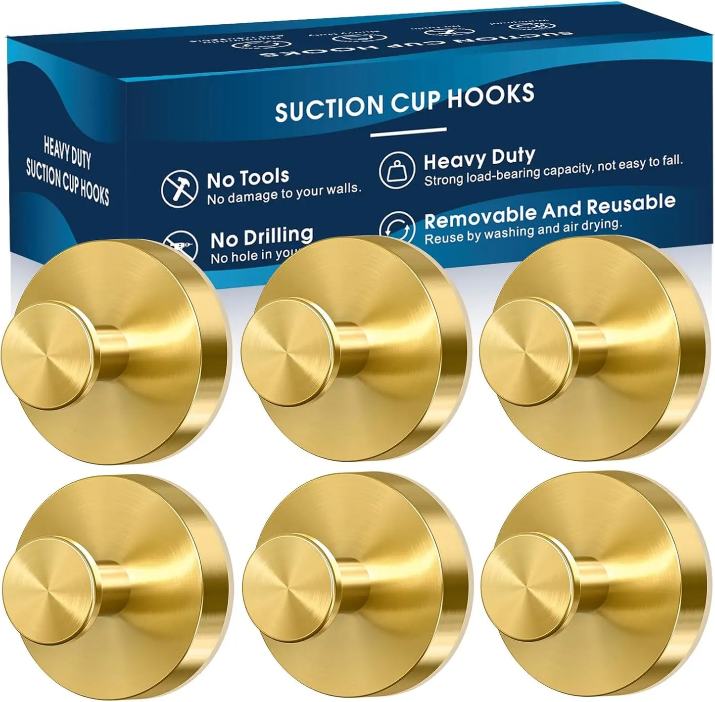 Pack of Heavy Duty Suction Hooks