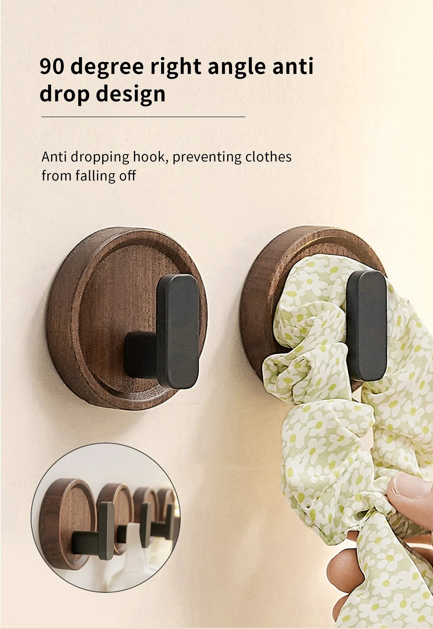 Walnut Wood Wall Hook