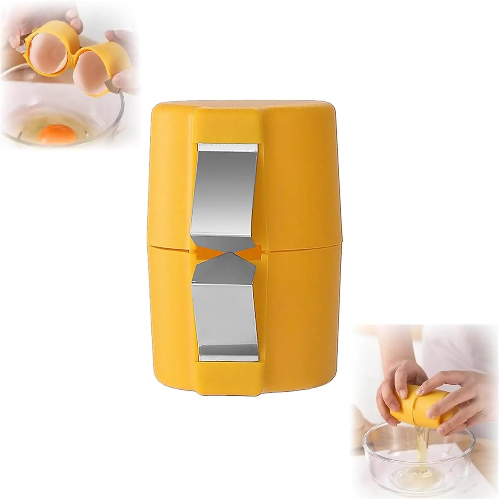 1/2pcs Egg Shell Opener Egg Cracker for Raw Eggs Hard Boiled Egg Peeler Egg Cube Egg Separator Handheld Tool Kitchen Gadgets - Trendora.es