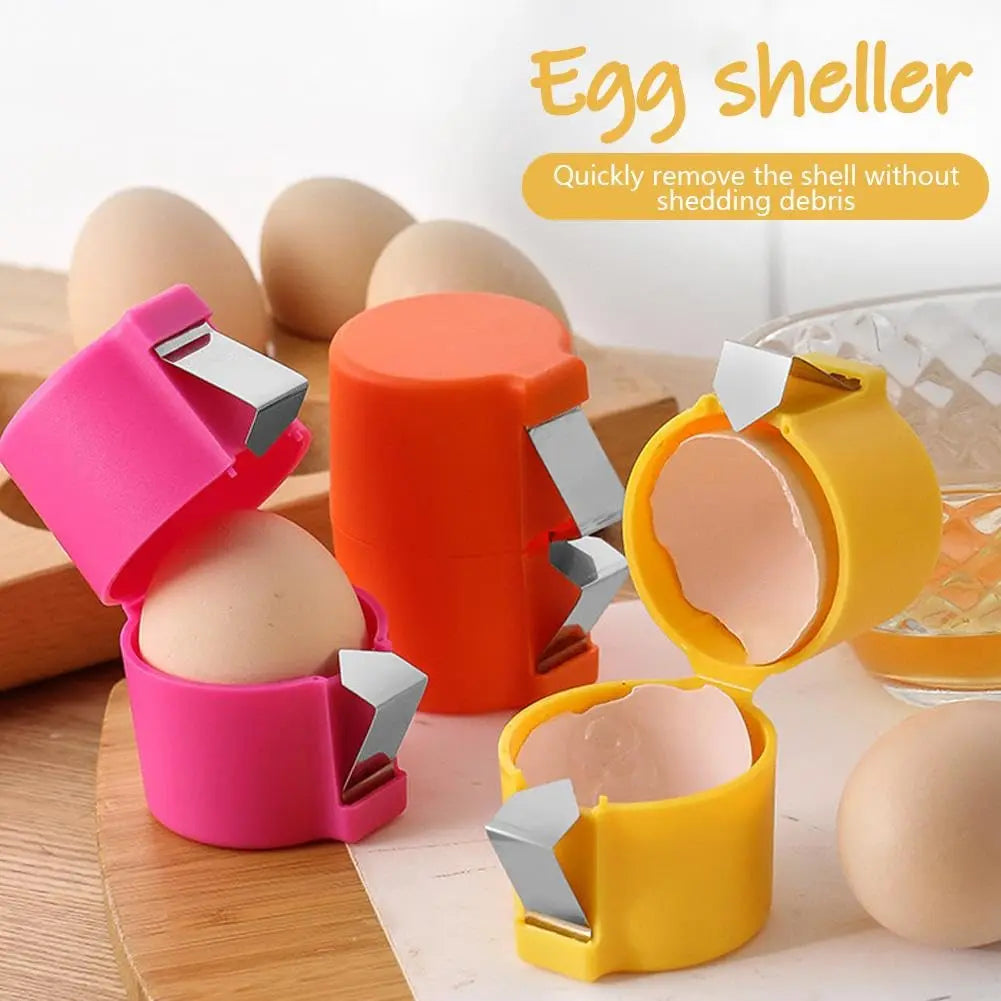 1/2pcs Egg Shell Opener Egg Cracker for Raw Eggs Hard Boiled Egg Peeler Egg Cube Egg Separator Handheld Tool Kitchen Gadgets - Trendora.es