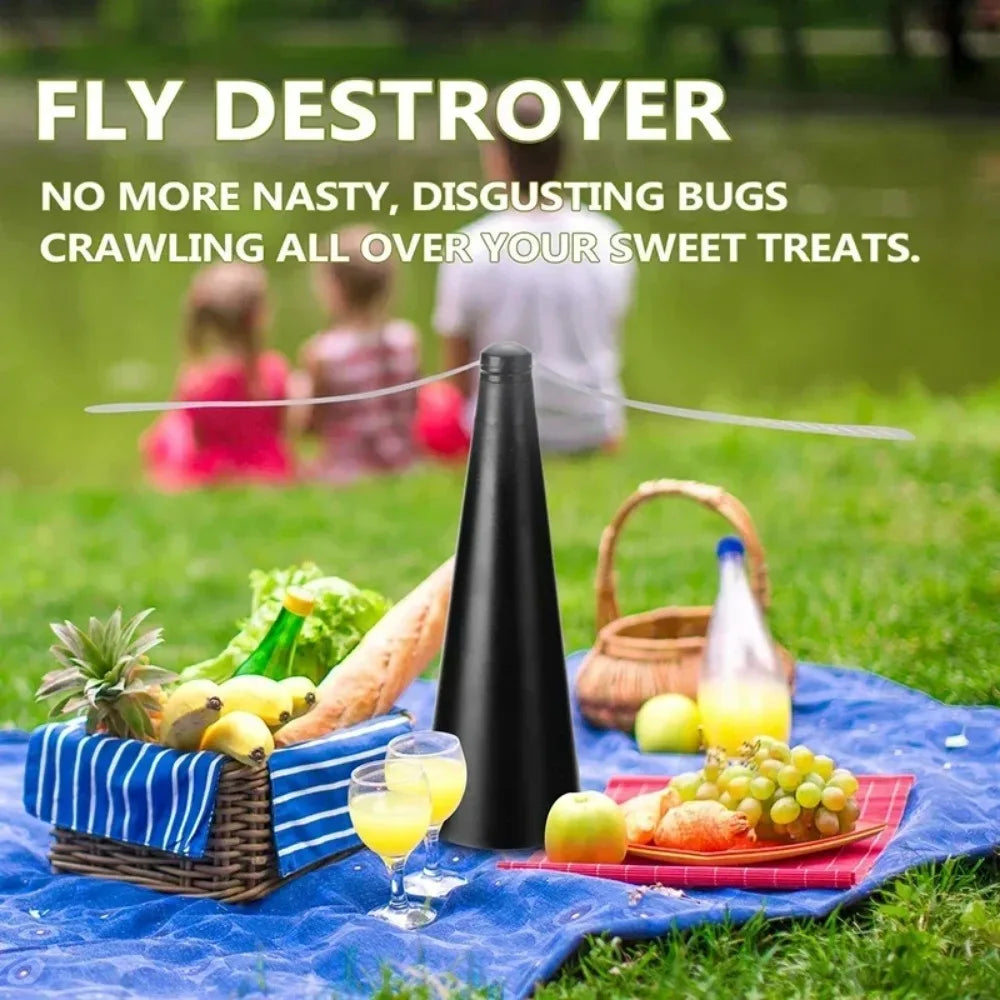 Portable Fly Repeller Fan – Dual-Power Food Protection for Indoor/Outdoor Use