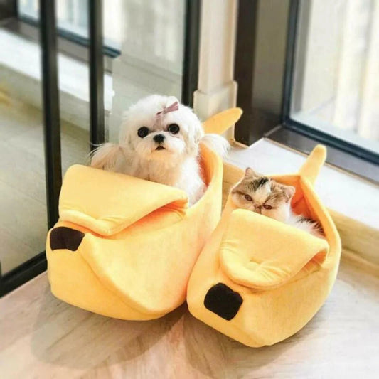 Banana Cat Bed – Whimsical Hanging Hammock for Feline Fun