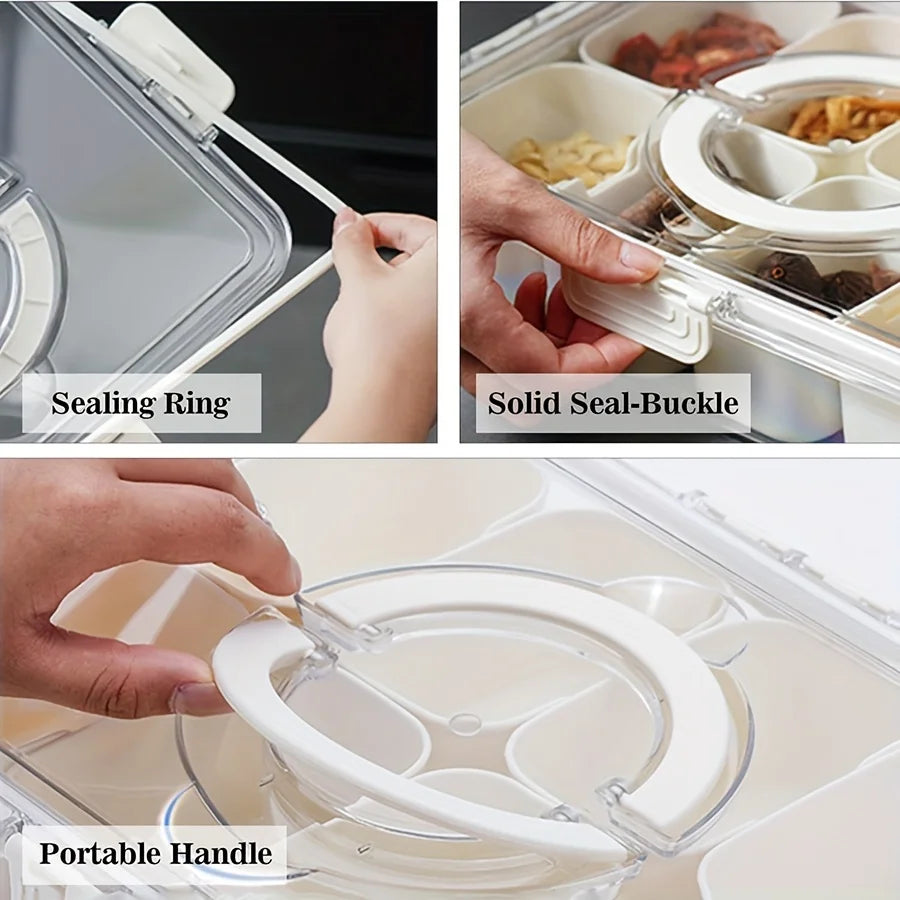 4/8-Grid Snack Organizer – All-in-One Portable Charcuterie System