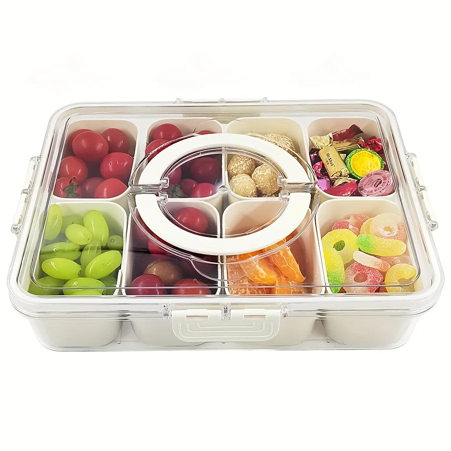 4/8-Grid Snack Organizer – All-in-One Portable Charcuterie System