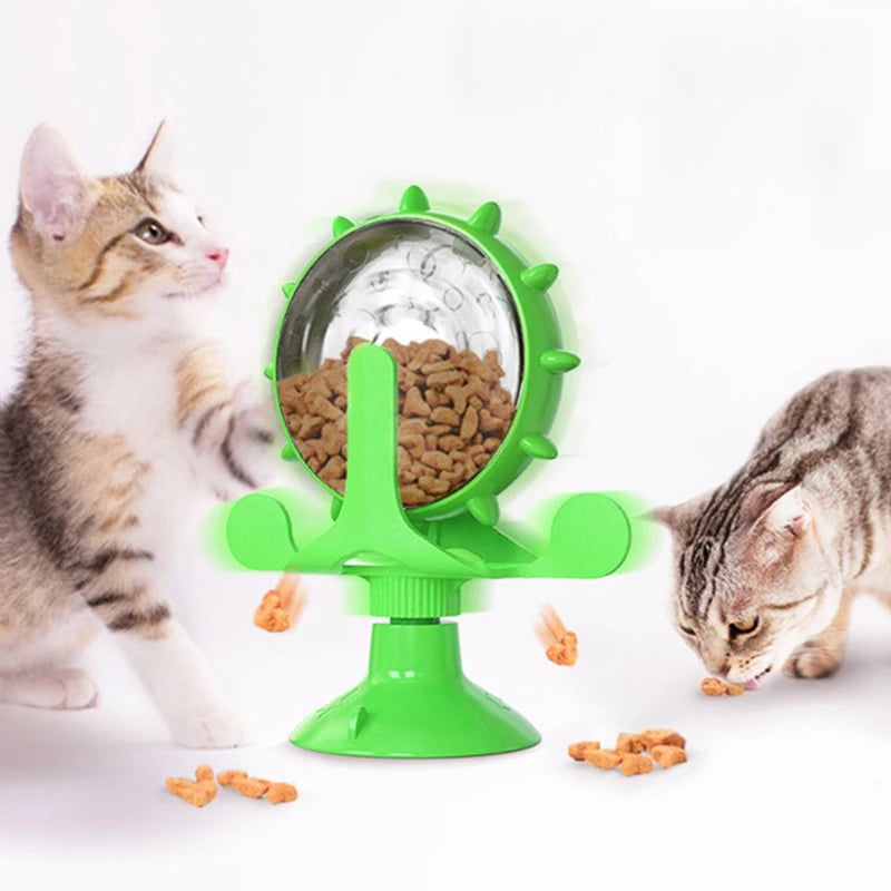 Pet Cat Feeding Interactive Wheel