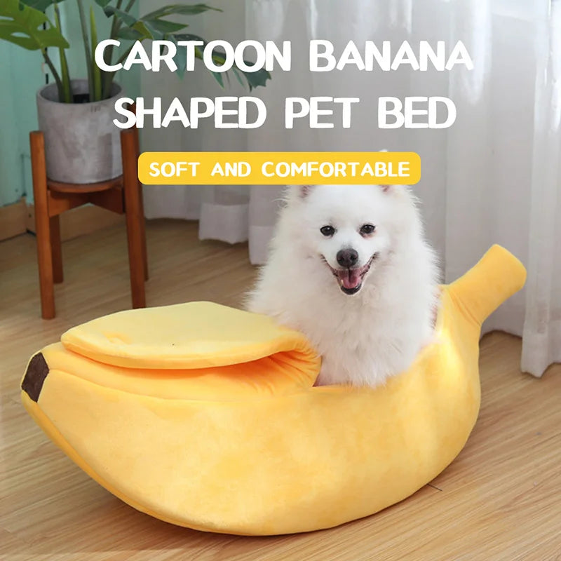 Banana Cat Bed – Whimsical Hanging Hammock for Feline Fun