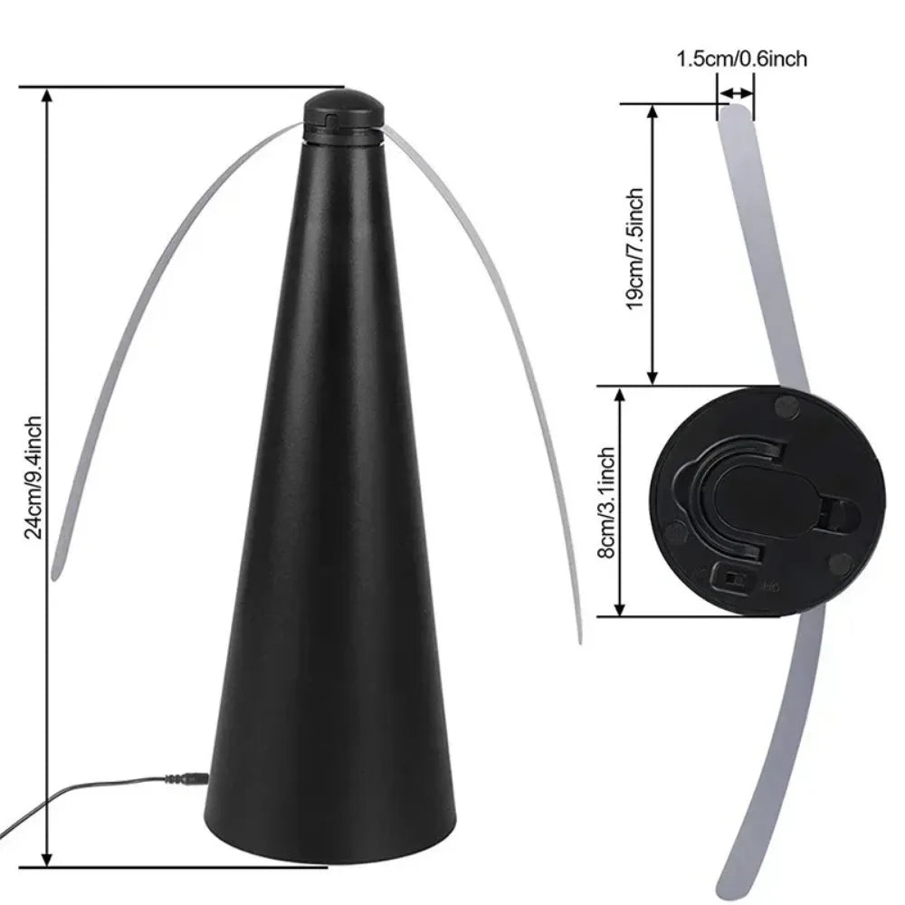 Portable Fly Repeller Fan – Dual-Power Food Protection for Indoor/Outdoor Use