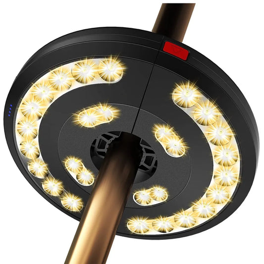 28LED Rechargeable Umbrella Light – 3-Mode Outdoor Ambiance | Trendora.es
