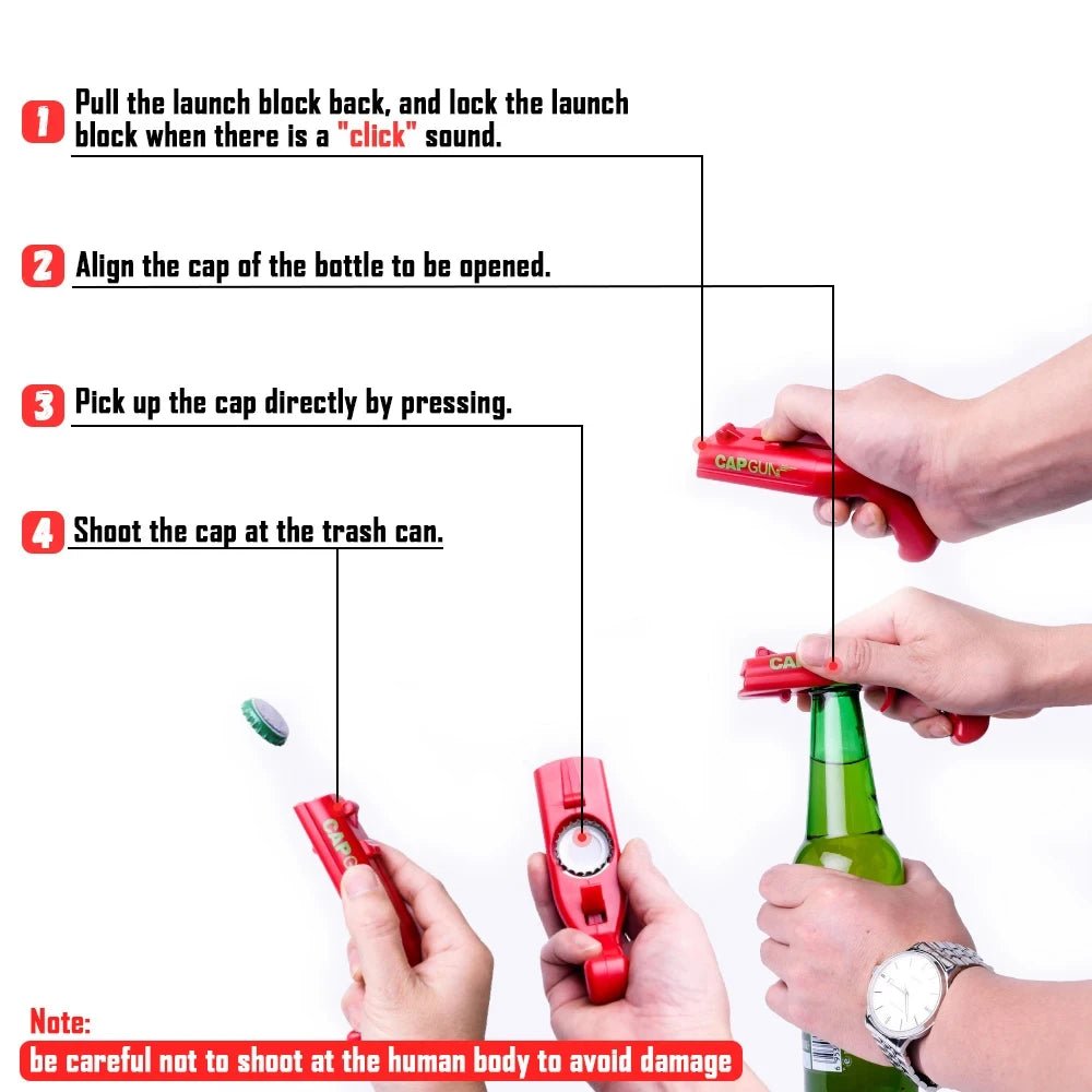 CapGun Launcher Beer Opener - Trendora.es