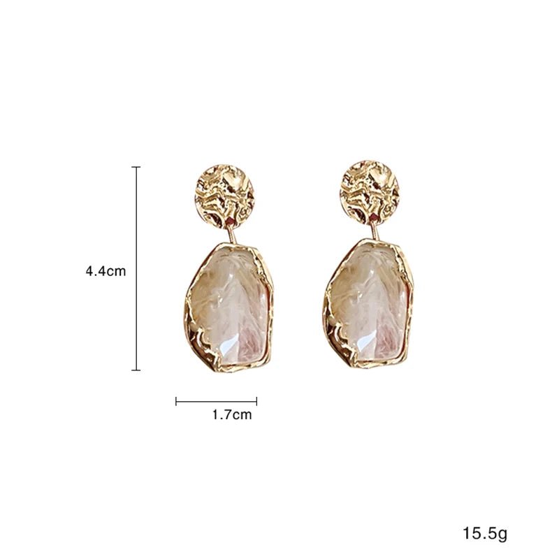 Geometry Irregularity Resin Stud Earrings - Trendora.es