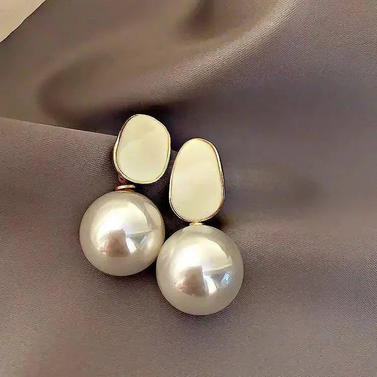 Korean Light Luxury Elegant Imitation Pearl Dangle Earrings - Trendora.es